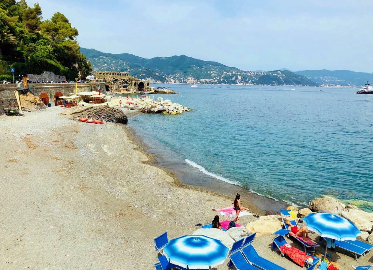 Portofino Seaview Apartment, 50 Meters From The Beach, Free Parking, Air Conditioning Paraggi Dış mekan fotoğraf